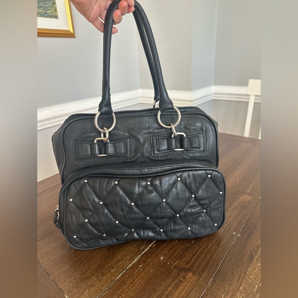 BCBGMAXAZRIA Studded moto/satchel bag - Picture 3 of 14
